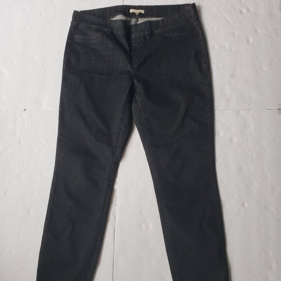 Eileen Fisher Organic Cotton Pull On Stretch Black Jean Leggings - Picture 3 of 10